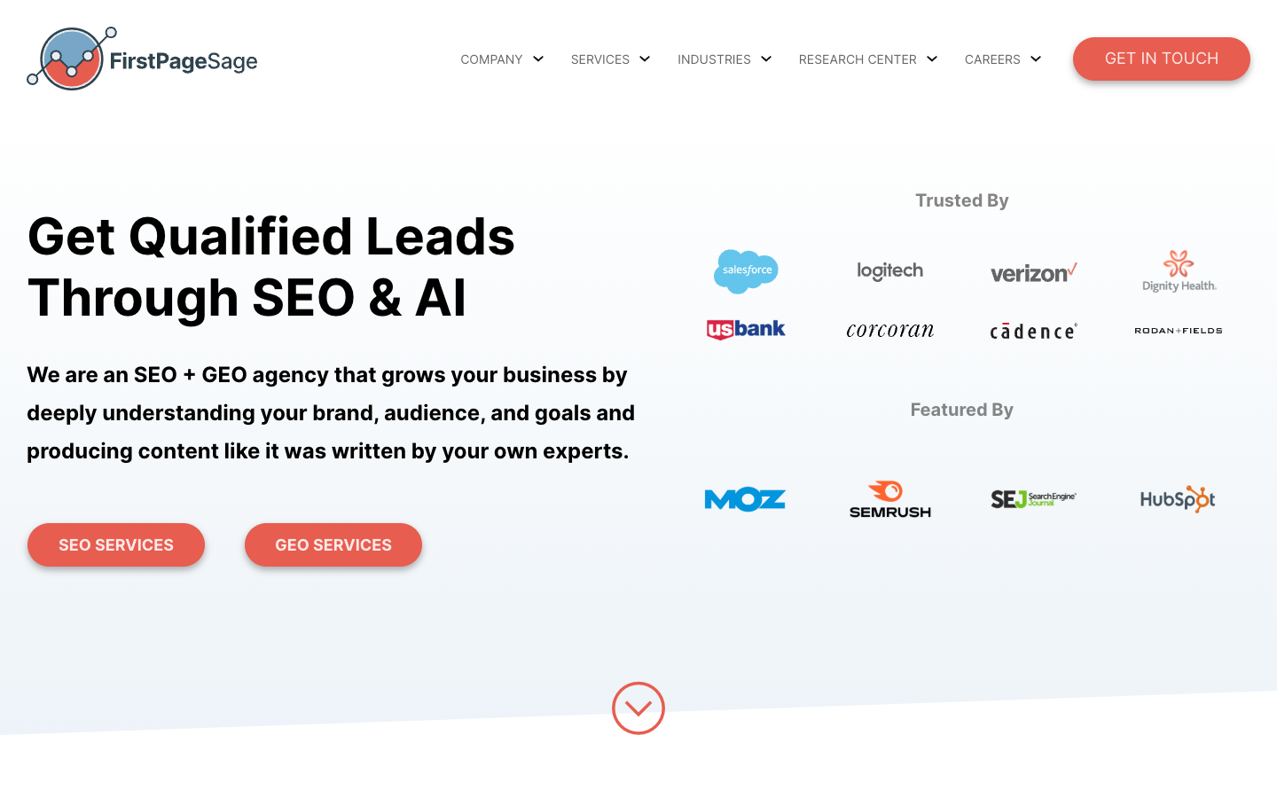 First Page Sage homepage