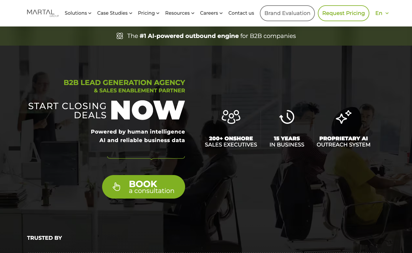 Martal Group homepage